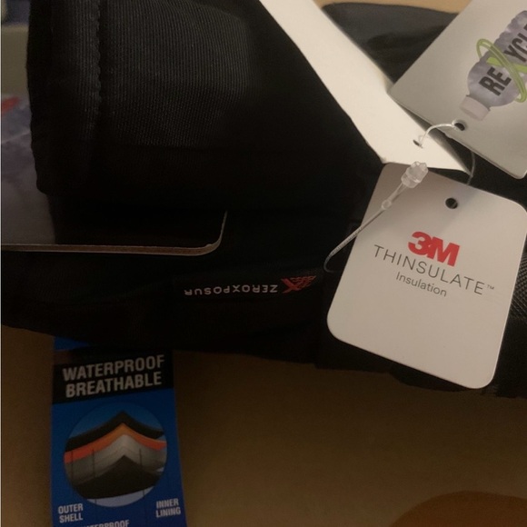 Men’s L/XL Heavyweight insulated Waterproof Black Gloves 3M - Picture 4 of 6